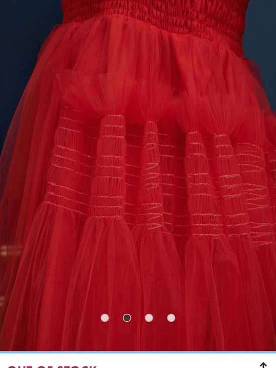 Sister Jane DREAM red palace tulle bow shoulder dress NWT m - Picture 4 of 11